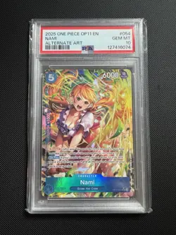 OP11-054 Alt Art ONE PIECE English PSA 10 Nami - Image 1