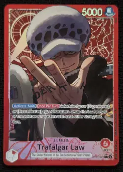 One PIECE TCG OP14-001 Trafalgar Law Alternate Art Leader - Image 2