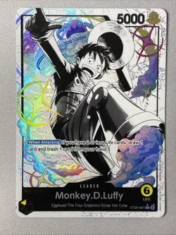 One Piece TCG - ST29-001 Alt Art Leader Card - Monkey.D.Luffy - Image 2