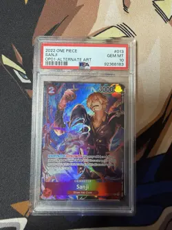 One Piece 2022 Romance Dawn Sanji OP01 #013 Alternate Art PSA 10 - Image 1