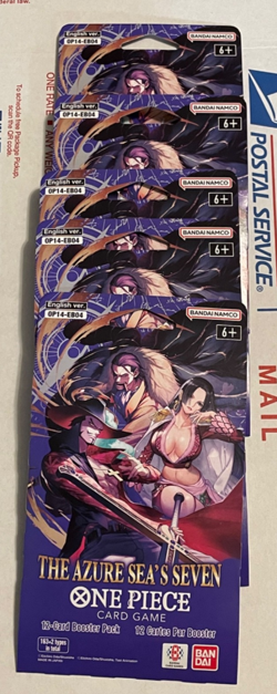 HOT!!! One Piece TCG OP-14 Sleeved Booster Pack x15 Azure Sea's Seven SHIPS ASAP - Image 2