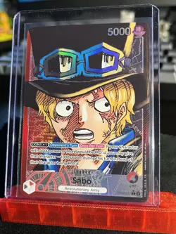 One Piece Awakening of the New Era OP05-001 Leader Sabo ENGLISH Holo ALT ART NM - Image 1