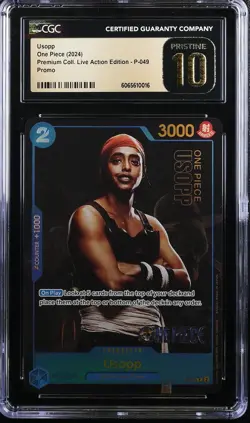 CGC 10 Pristine Usopp P-049 Promo One piece 2024 Premium Coll. Live Action - Image 1
