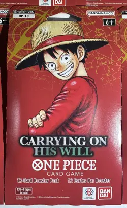 One Piece TCG English OP-13 Carrying On His Will Sleeved Booster Pack Sealed New - Image 1