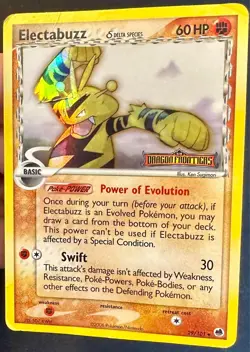 Electabuzz Delta Species 29/101 EX Dragon Frontiers Pokemon Card Reverse Holo Hp - Image 2