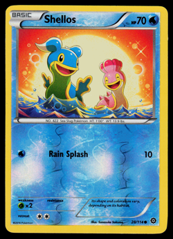 Pokemon Card - XY - Steam Siege Shellos 28/114 Reverse Holo - NM - Image 1