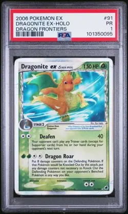 PSA 1 Dragonite ex #91/101 Dragon Frontiers Holo 2006 Ultra Rare Pokemon Card - Image 1