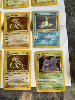 Vintage Pokemon Cards Rare Holo Lot of 9 WOTC 1999 Fossil - Image 4