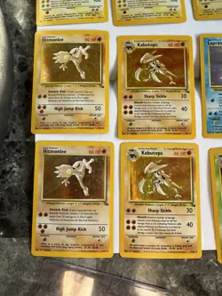 Vintage Pokemon Cards Rare Holo Lot of 9 WOTC 1999 Fossil - Image 5