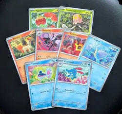 Pokemon TCG, Stellar Crown, 8 Card bundle, Common cards, Pack Fresh - Image 1