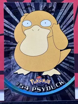 Psyduck #54 Topps Series 1 Holo Black Logo Pokemon Card - Image 3