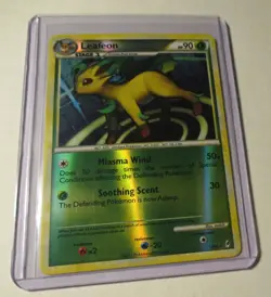 Pokemon TCG Call of Legends Leafeon 13/95 Reverse Holo Card 2011 Played Eevee - Image 1