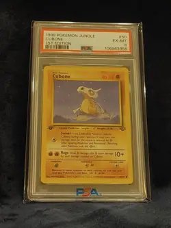 Pokemon Card 50/64 Cubone 1st First Edition Jungle English - PSA 6 - Image 1