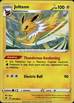 Jolteon - 047/185 (Cosmos Holo) Promo Miscellaneous Cards & Products 047/185 NM - Image 1