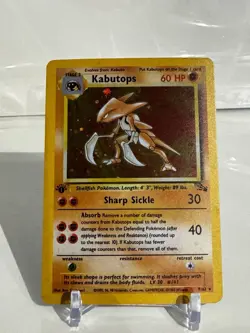 Kabutops 9/62 1st Edition Fossil Set Holo Rare Pokemon Card 1999 WOTC MINT/NM - Image 1