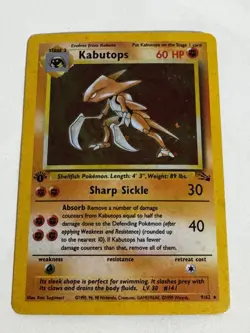 Kabutops 9/62 1st Edition Fossil Set Holo Rare Pokemon Card 1999 WOTC MINT/NM - Image 3