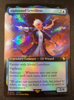 MTG Alphinaud Leveilleur Extended Art Foil R 0140 Commander Final Fantasy NM - Image 1