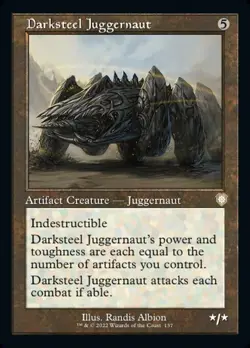 MTG Commander Brothers War R Darksteel Juggernaut #137 - Image 1