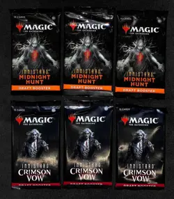 (6) 2021 Magic the Gathering Innistrad Sealed Draft Booster Pack Lot DX80 - Image 1