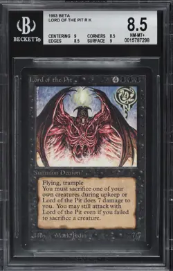Beta Lord of the Pit BGS 8.5 ++ Graded Magic MTG - Image 1