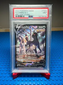 2022 POKEMON SWORD & SHIELD BRILLIANT STARS #TG22 FULL ART/UMBREON V PSA 9 - Image 1