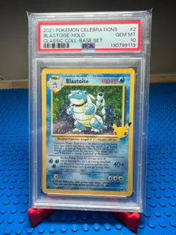 2021 POKEMON CELEBRATIONS CLASSIC COLLECTION #2 BLASTOISE-HOLO PSA 10 - Image 1