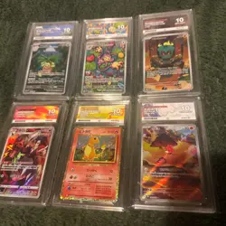 6x Ace 10 Slab Bundle Pokemon TCG English, Japanese charmander,marshadow,magby - Image 1