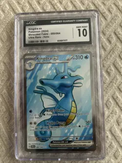 CGC Gem 10 Kingdra EX Ultra Rare Full Art 080/064 Pokemon TCG Shrouded Fable - Image 1