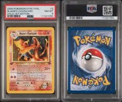 2000 Pokemon Gym Challenge Blaine's Charizard Holo 1st Edition PSA 8 NM-MT 🔥🔥 - Image 1