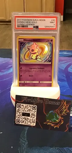 2017 Pokemon Sun & Moon Shining Legends Shining Mew #40 PSA 9 MINT Shiny Holo - Image 1