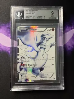 2011 Pokemon Black & White Base 113/114 FA Full Art Reshiram Holo BGS 9 - Image 1