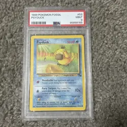 Pokemon 1999 Fossil PSYDUCK # 53 PSA 9 MINT! - Image 1