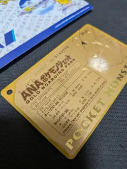 ANA Pokemon Jet Gold Boarding Pass Pikachu Promo Japan Limited Rare Vintage - Image 4