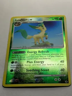 2009 POKEMON NINTENDO Leafeon 45/111 TCG REVERSE HOLO FOIL - Image 2