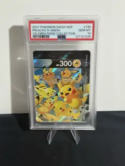 Pokemon TCG Pikachu V-Union Pokemon Promos SWSH140 PSA 10 GEM MT - Image 1
