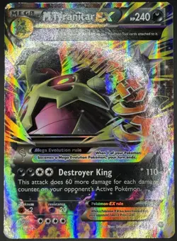 Pokemon TCG Mega Tyranitar EX XY Ancient Origins Holo 43/98 MP - Image 1