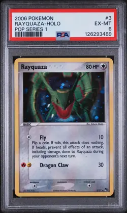 2006 POKEMON POP SERIES 1 #3 RAYQUAZA-HOLO POP SERIES 1 - Image 1