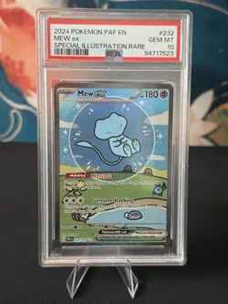 Mew EX Sir 232/091 Holo PSA 10 Gem Mint Paldean Fates Bubble Mew Pokemon TCG - Image 1