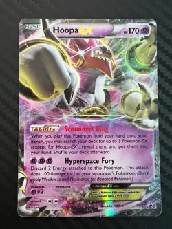 Pokemon TCG Hoopa EX XY Black Star Promos XY71 Holo Promo MP - Image 1