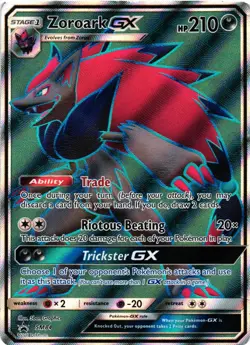 Pokemon TCG Zoroark-GX SM84 Promo SM Black Star Promo SM Black Star Promos DMG - Image 1
