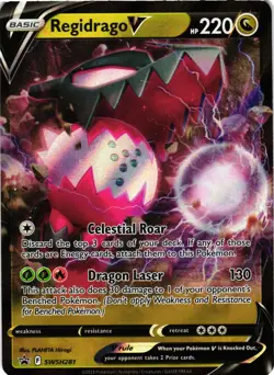 Pokemon TCG Black Star Promos Regidrago V Holo SWSH281 NM - Image 1