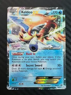 Pokemon TCG Keldeo ex BW61 Black & White Black Star Promo Holo DMG - Image 1