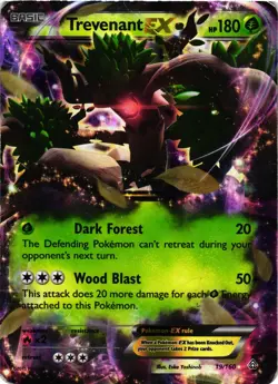 Pokemon TCG Trevenant EX 19/160 XY Primal Clash Ultra Rare HEAVY DMG - Image 1