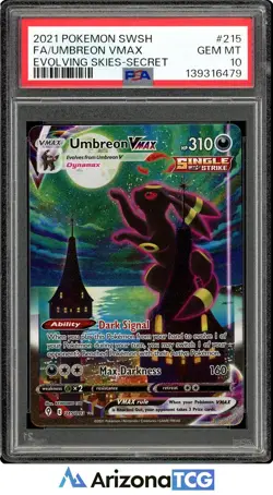 Pokemon 2021 Umbreon VMAX 215/203 Alt Art Evolving Skies GEM MINT PSA 10 - Image 1
