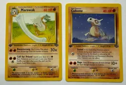 Pokemon TCG Jungle Cubone 50/64 1st Edition + Marowak 39/64 1st Edition LP - Image 1