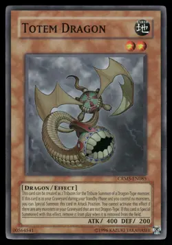 Yugioh! Totem Dragon CRMS-EN085 Super Rare LP/MP - Image 1