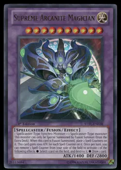 Yugioh! Supreme Arcanite Magician STBL-EN038 Ultra Rare 1st Ed - Image 1
