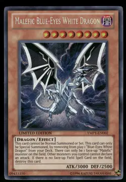 Yugioh! Malefic Blue-Eyes White Dragon YMP1-EN002 Secret Rare MP - Image 1