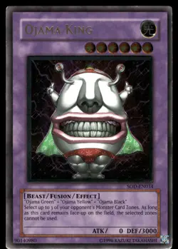 Yugioh! Ojama King (UTR) SOD-EN034 Ultimate Rare HP - Image 1