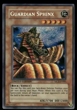 Yugioh! Guardian Sphinx MC2-EN001 Secret Rare LP - Image 1